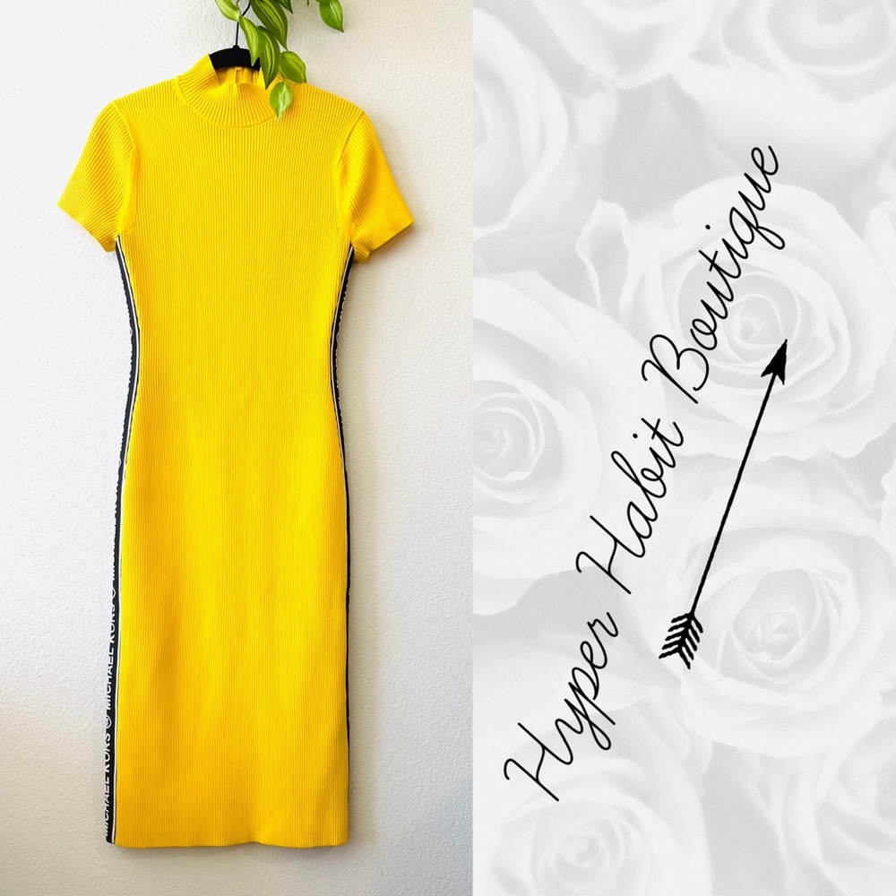 🚨🚨Host Pick🚨🚨Michael Kors Logo Tape Ribbed Knit Dress